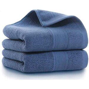 Soft Cotton Hand Towels Set 2 Highly Absorbent Quick Dry Bathroom Face Washcloth